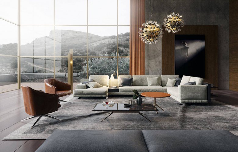 Ashley Corner Sofa Set | Belusso Furniture